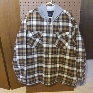 Men's FADED GLORY Hooded Flannel SHIRT JACKET